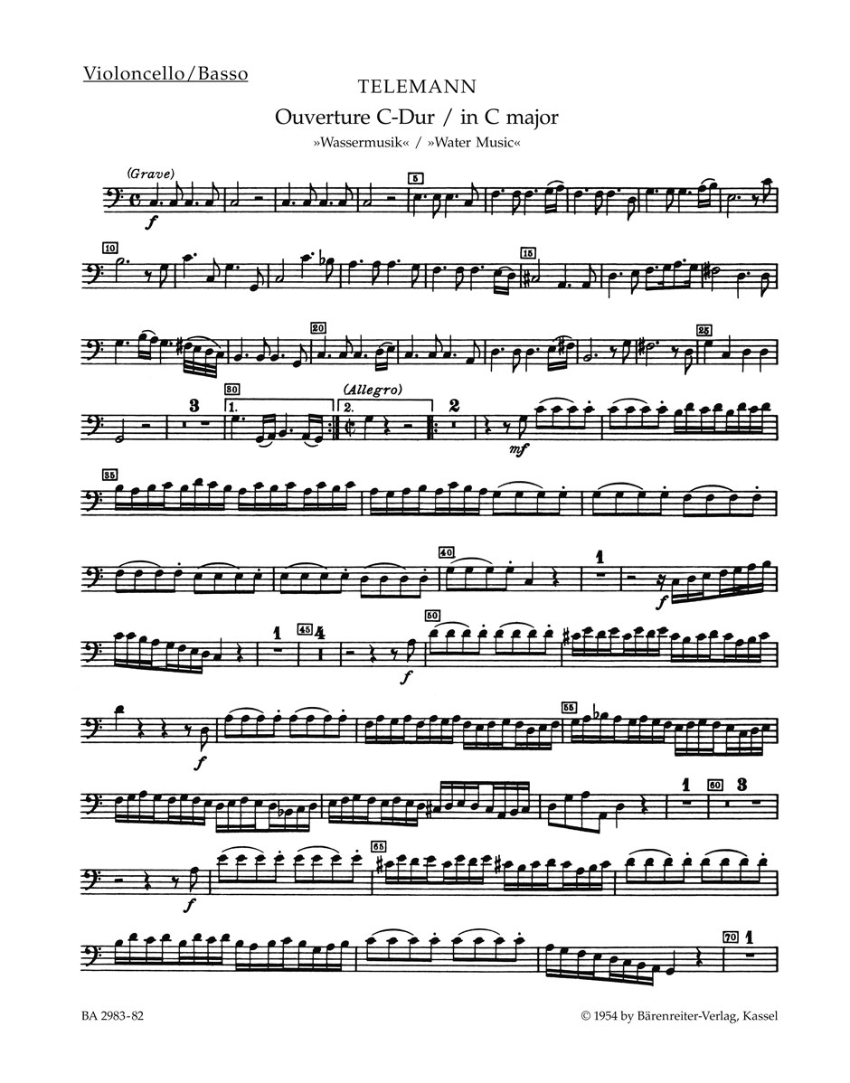 Vorderes Coverbild Ouverture C-Dur TWV 55:C3 "Wassermusik"