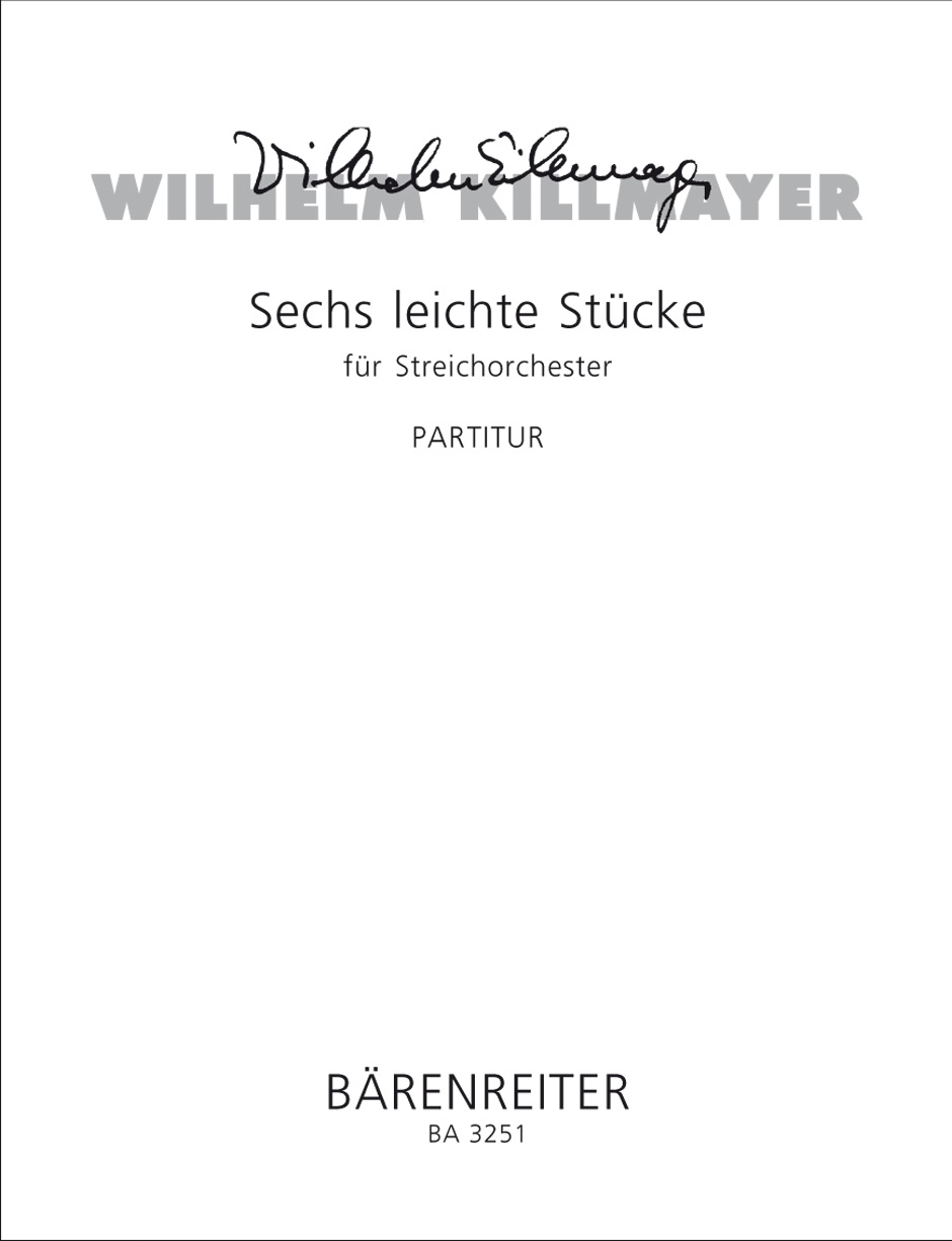 Vorderes Coverbild Sechs leichte Stücke für Streichorchester