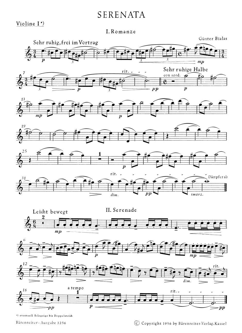 Vorderes Coverbild Serenata für Streichorchester (1956)