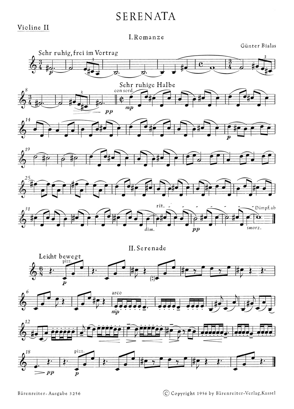 Vorderes Coverbild Serenata für Streichorchester (1956)