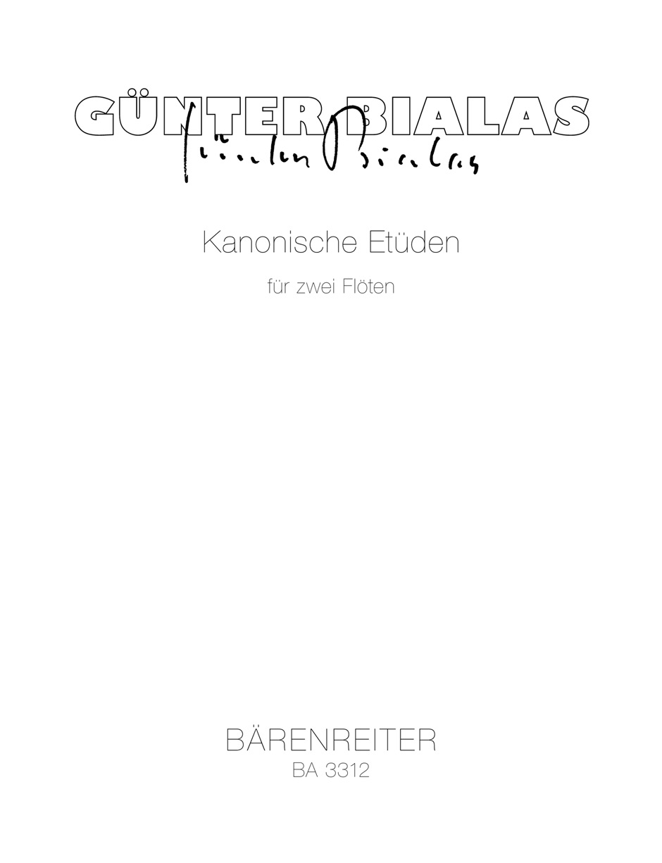 Vorderes Coverbild Kanonische Etüden für zwei Flöten (1954)