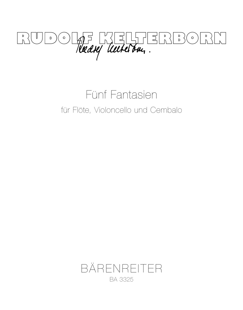 Vorderes Coverbild Fünf Fantasien für Flöte, Violoncello und Cembalo (1958)