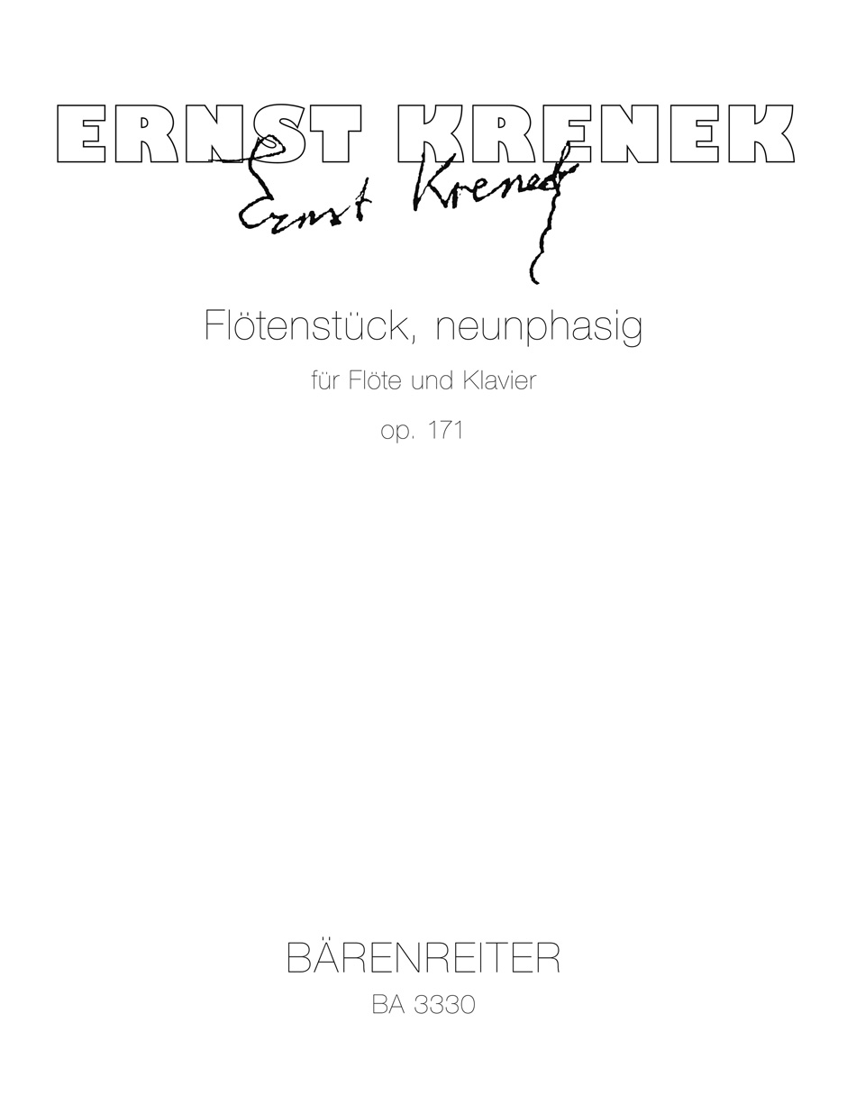 Vorderes Coverbild Flötenstück neunphasig für Flöte und Klavier op. 171 (1959)