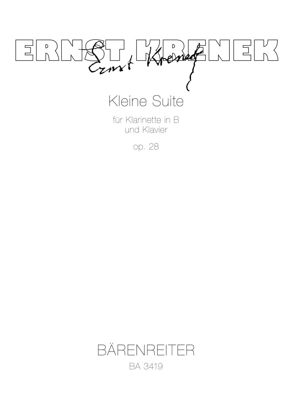 Vorderes Coverbild Kleine Suite für Klarinette in B und Klavier op. 28 (1924)