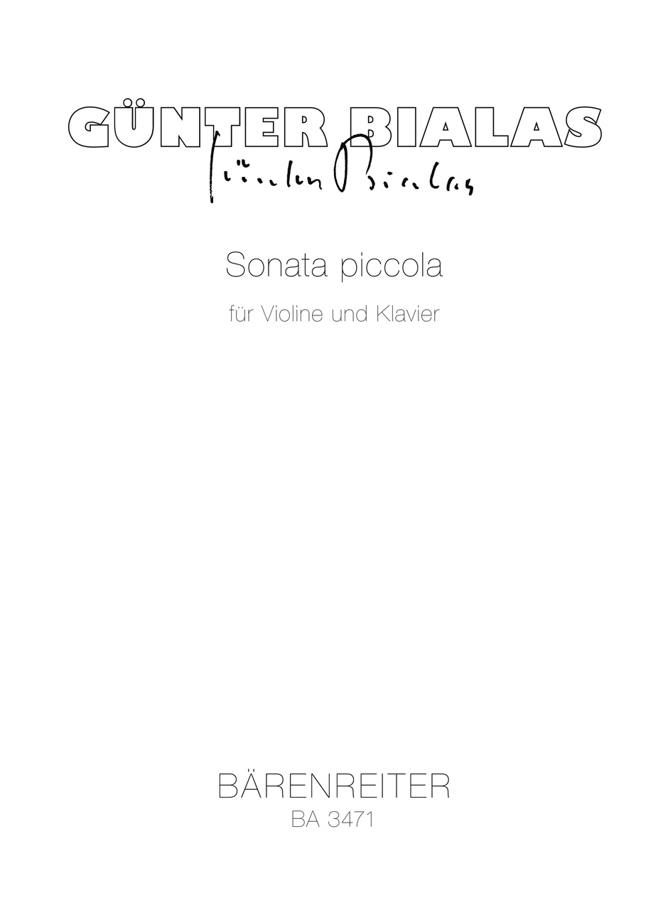 Vorderes Coverbild Sonata piccola für Violine und Klavier (1957)