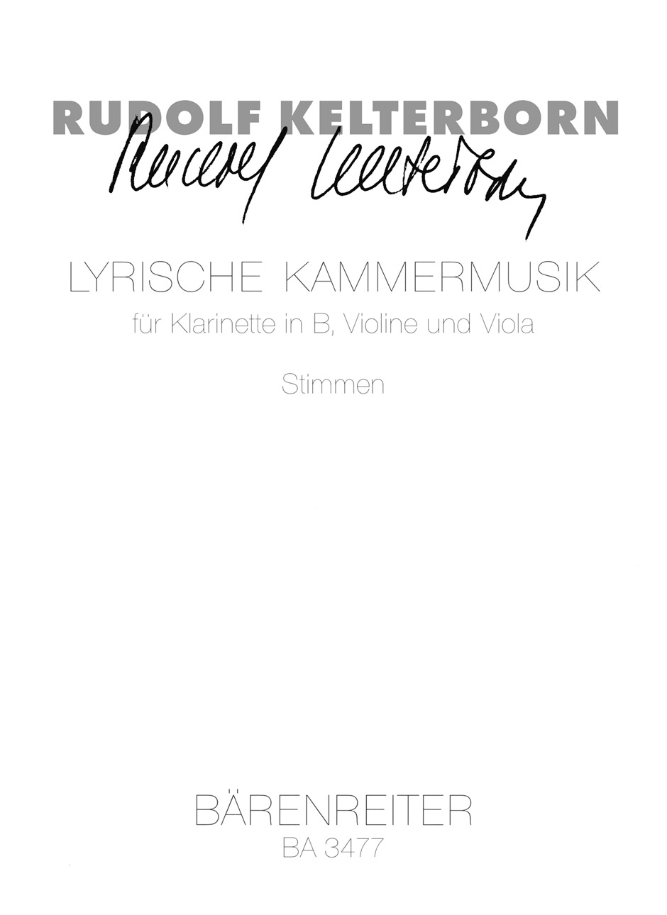Vorderes Coverbild Lyrische Kammermusik für Klarinette, Violine und Viola (1959)