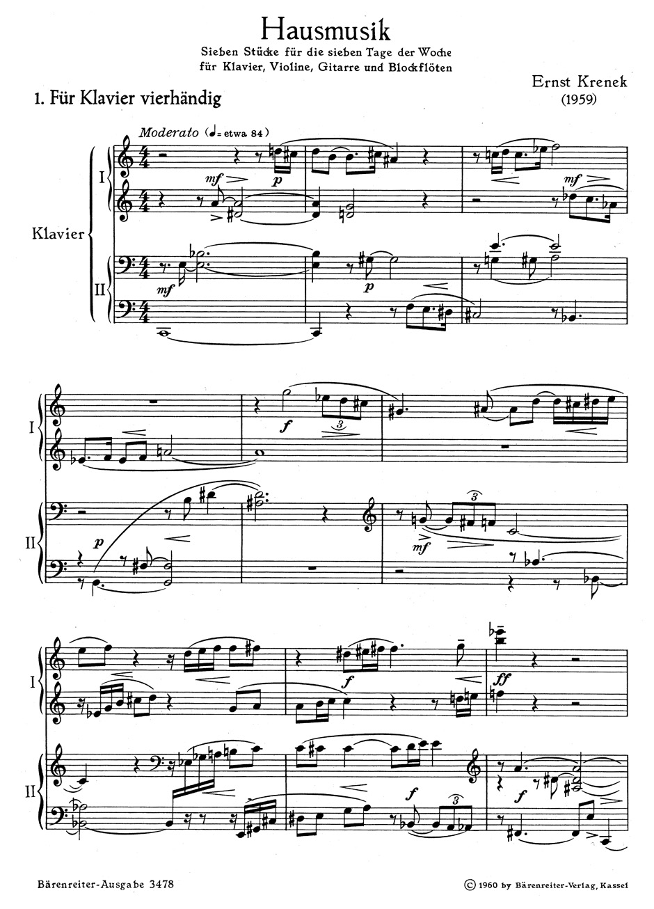 Vorderes Coverbild Hausmusik op. 172 (1959)