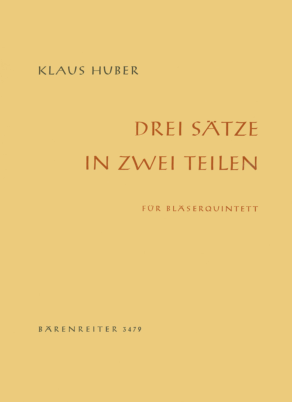Vorderes Coverbild Drei Sätze in zwei Teilen (1958/1959)