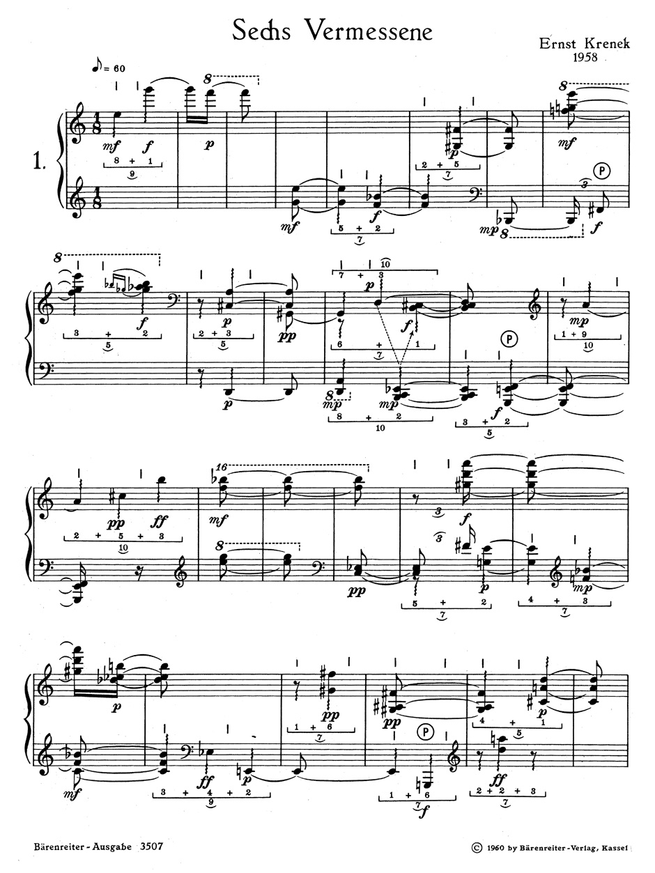 Anderes Coverbild Sechs Vermessene für Klavier op. 168 (1958)