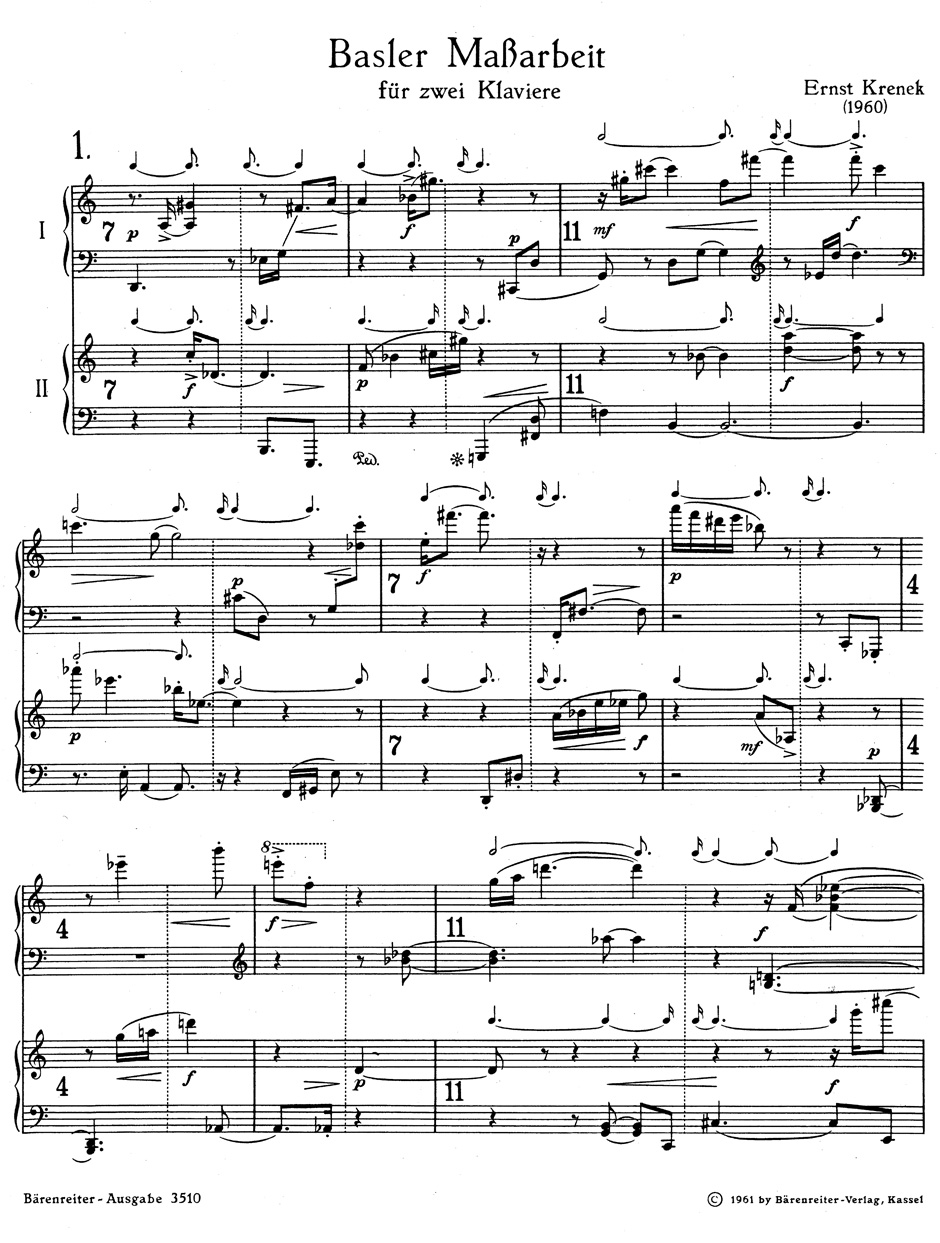 Anderes Coverbild Basler Maßarbeit für zwei Klaviere op. 173 (1960)