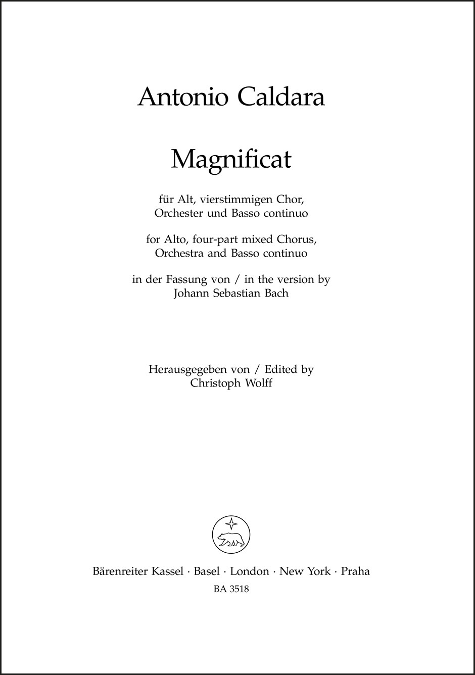Vorderes Coverbild Magnificat C-Dur