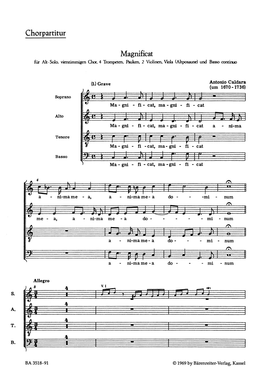 Vorderes Coverbild Magnificat C-Dur