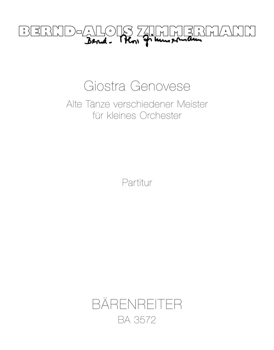 Vorderes Coverbild Giostra Genovese (1962)