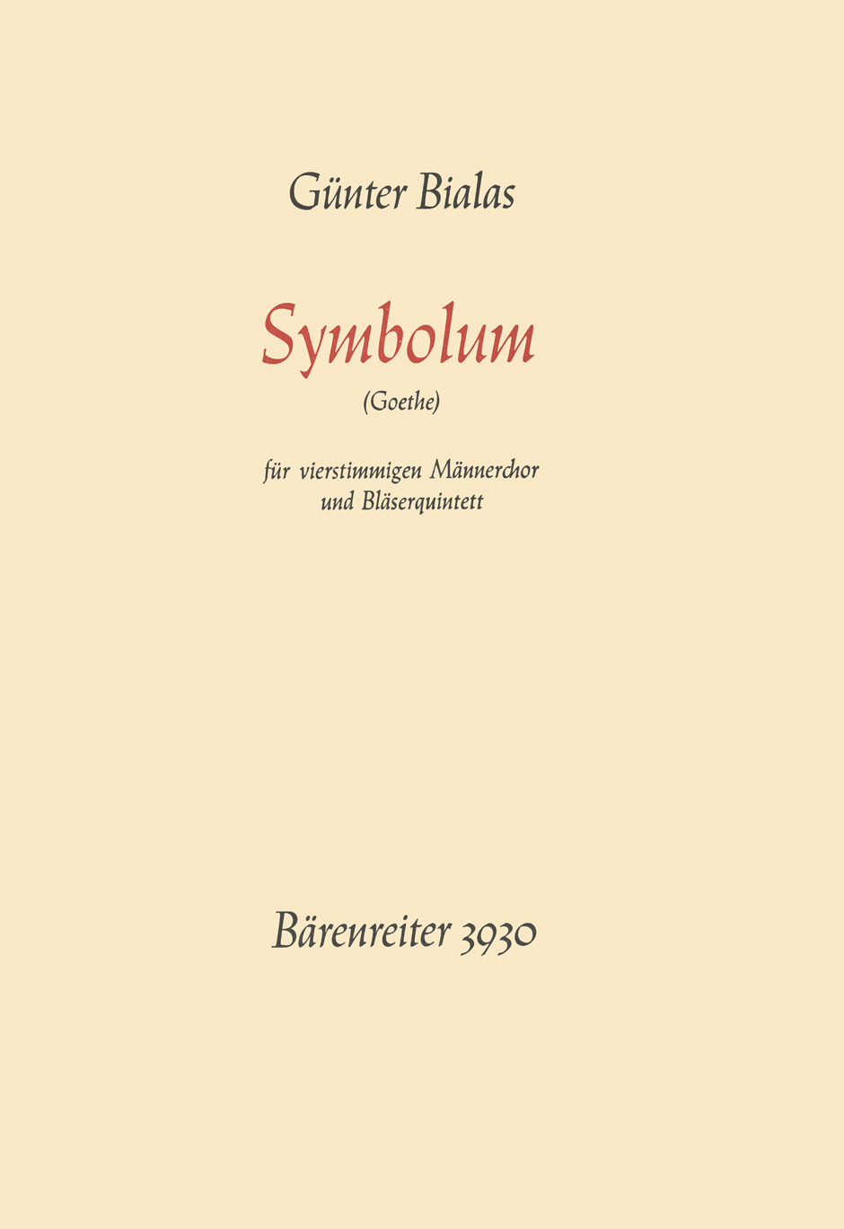 Vorderes Coverbild Symbolum