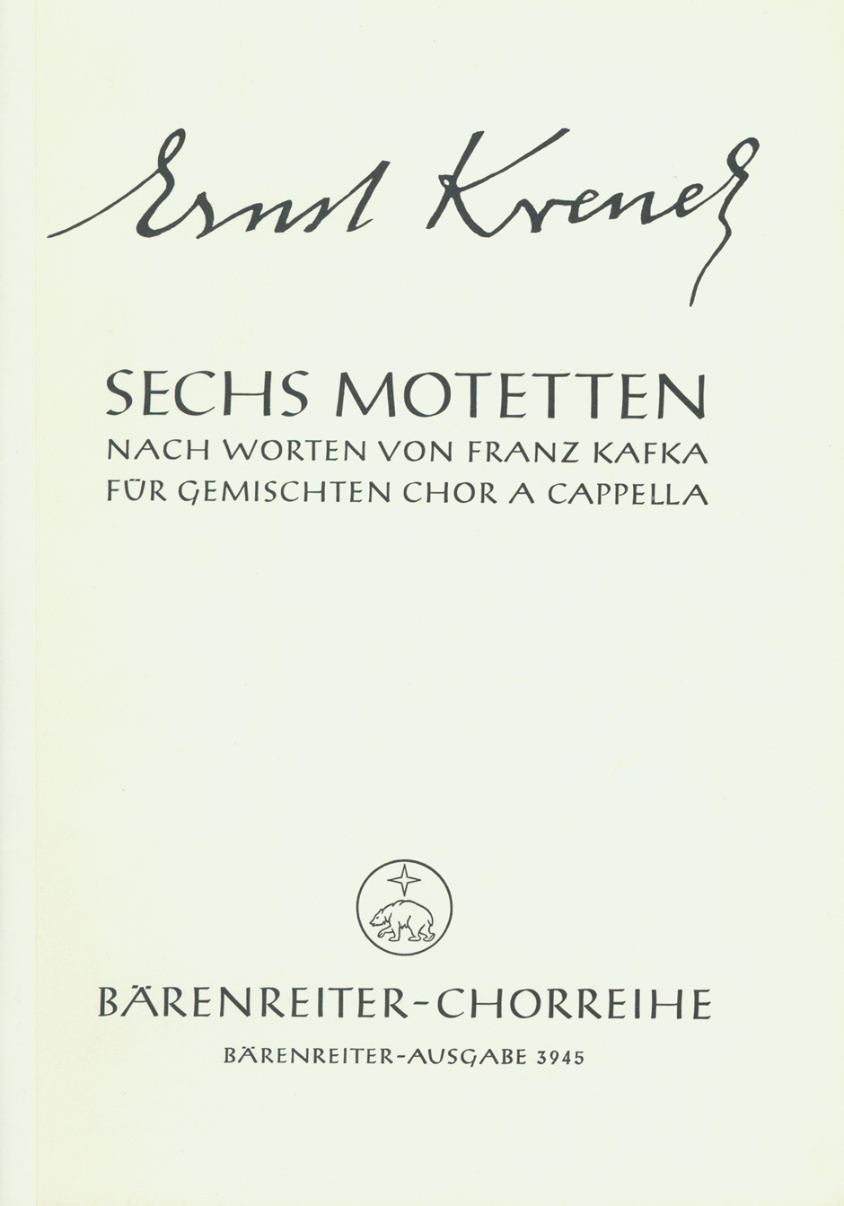 Vorderes Coverbild Sechs Motetten op. 169 (1959)