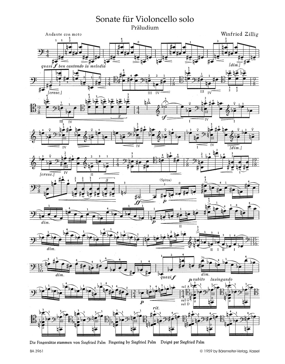 Anderes Coverbild Sonate für Violoncello solo (1958)