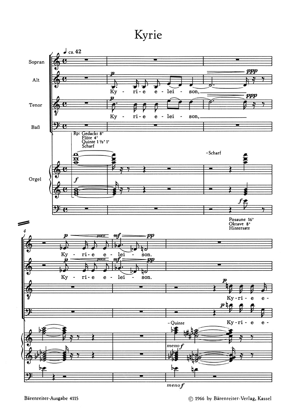 Vorderes Coverbild Messe op. 51 "Gebet einer armen Seele" (1966)