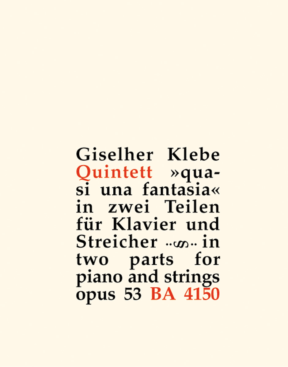 Vorderes Coverbild Klavierquintett op. 53 "quasi una fantasia" (1966)