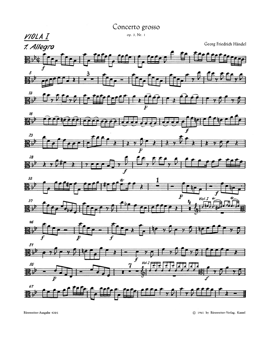 Vorderes Coverbild Concerto grosso B-Dur op. 3/1 HWV 312