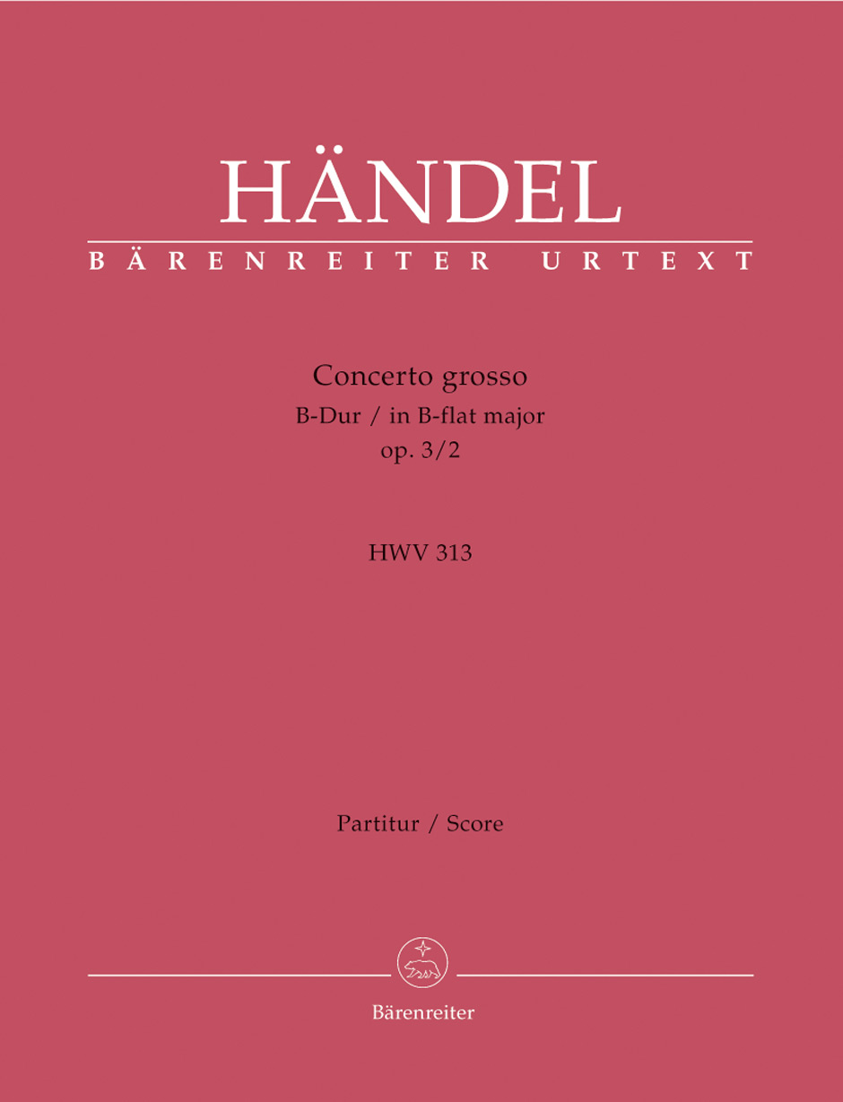 Vorderes Coverbild Concerto grosso B-Dur op. 3/2 HWV 313