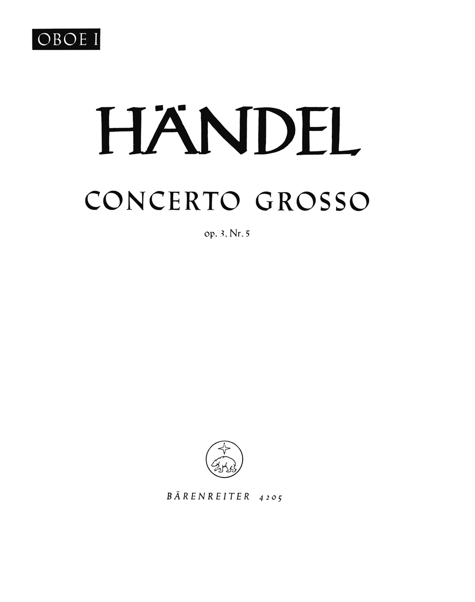 Vorderes Coverbild Concerto grosso d-Moll op. 3/5 HWV 316