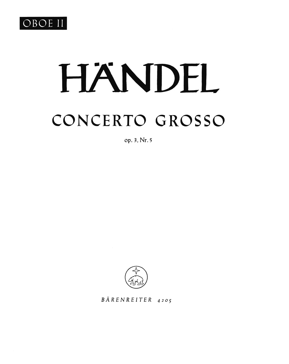 Vorderes Coverbild Concerto grosso d-Moll op. 3/5 HWV 316