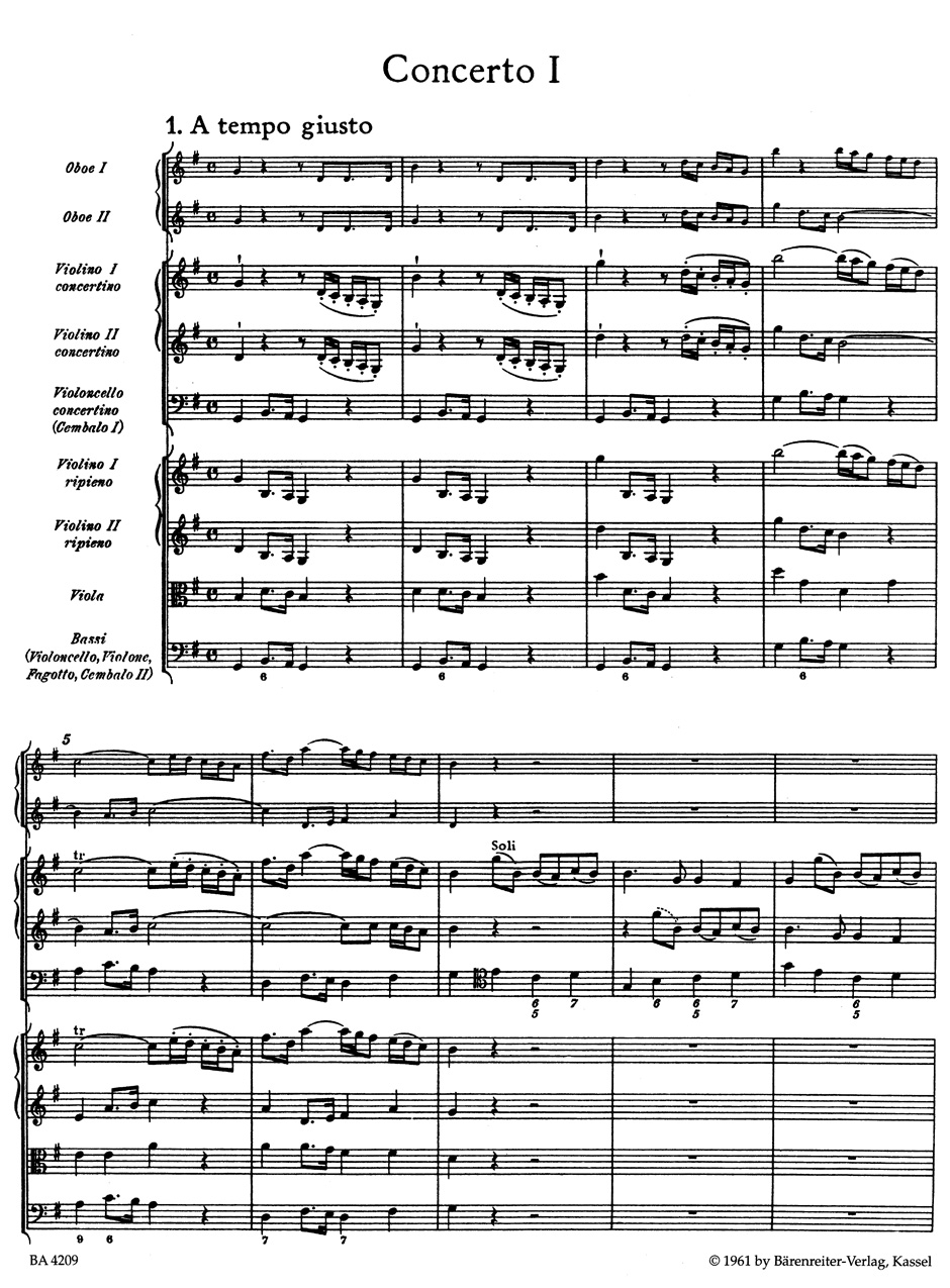 Anderes Coverbild Concerto grosso G-Dur op. 6/1 HWV 319