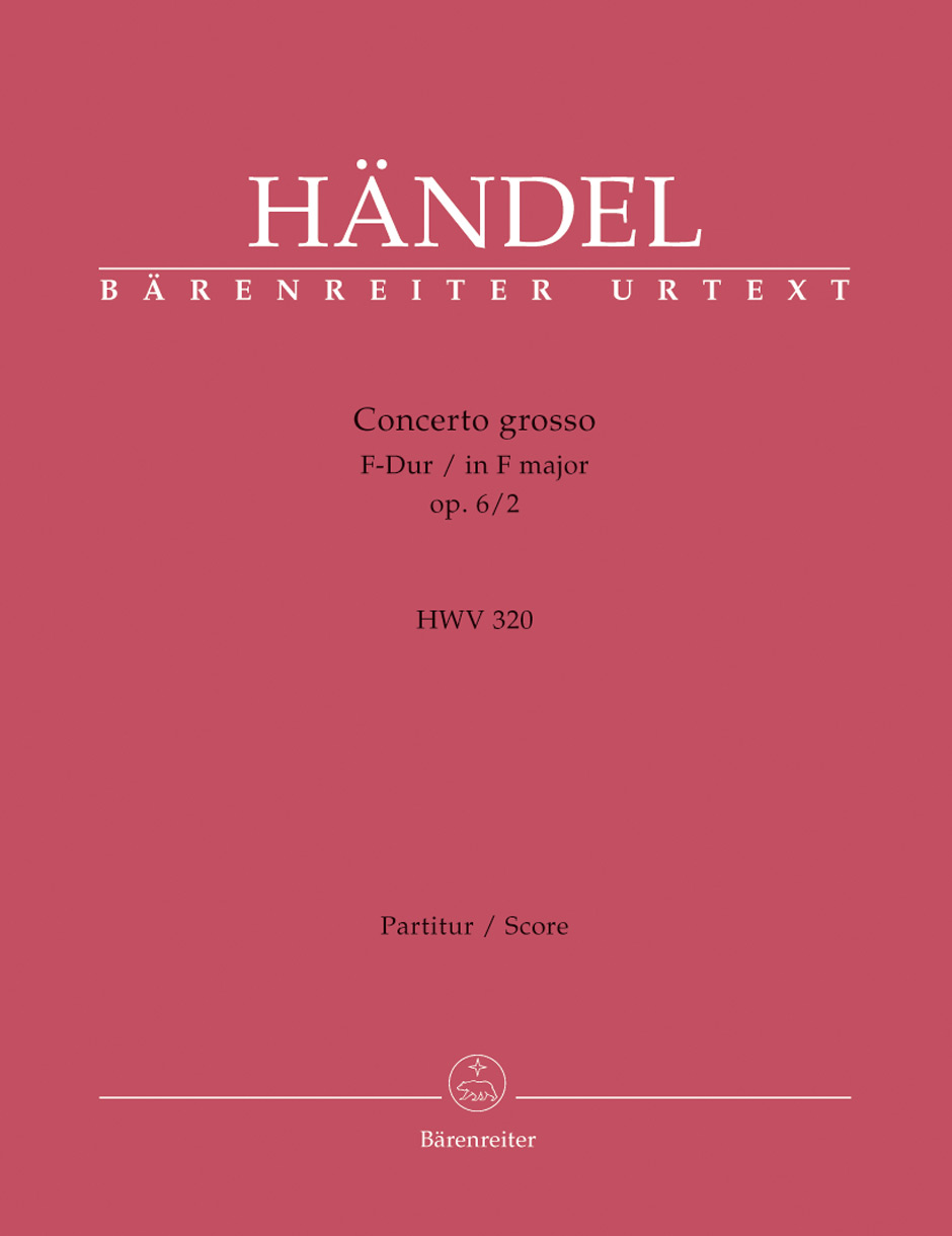 Vorderes Coverbild Concerto grosso F-Dur op. 6/2 HWV 320