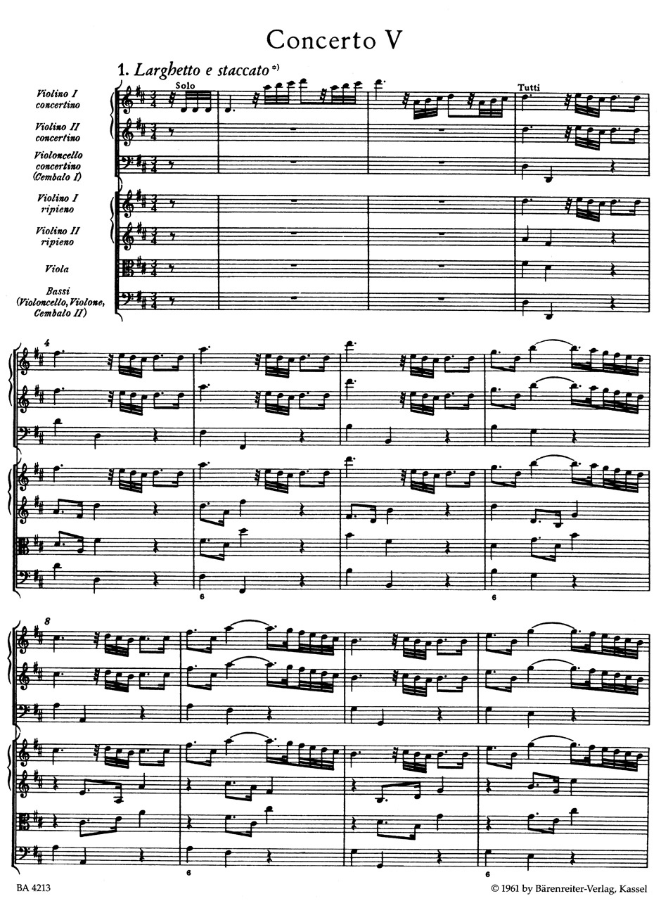 Anderes Coverbild Concerto grosso D-Dur op. 6/5 HWV 323