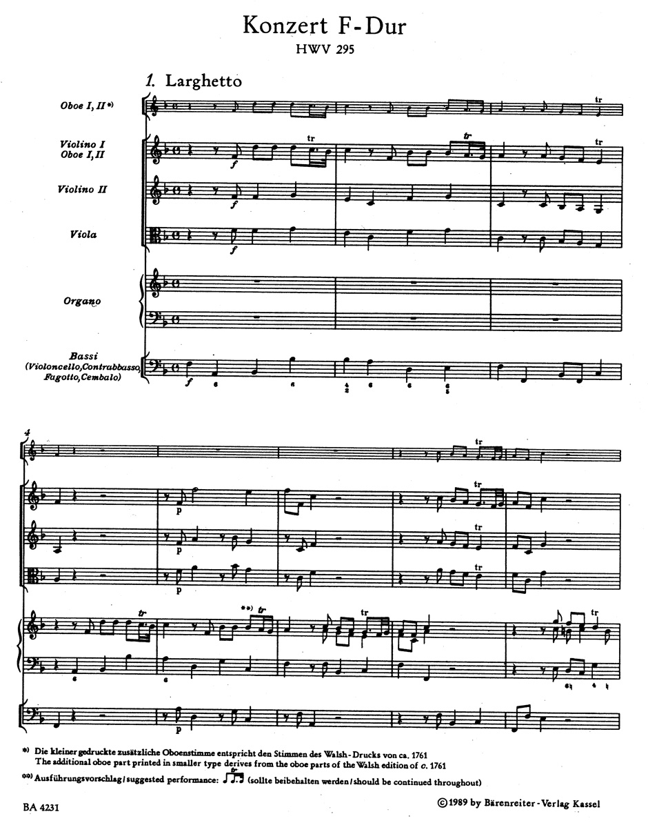 Anderes Coverbild Konzert für Orgel und Orchester Nr. 13 F-Dur HWV 295 "The Cuckoo and the Nightingale"