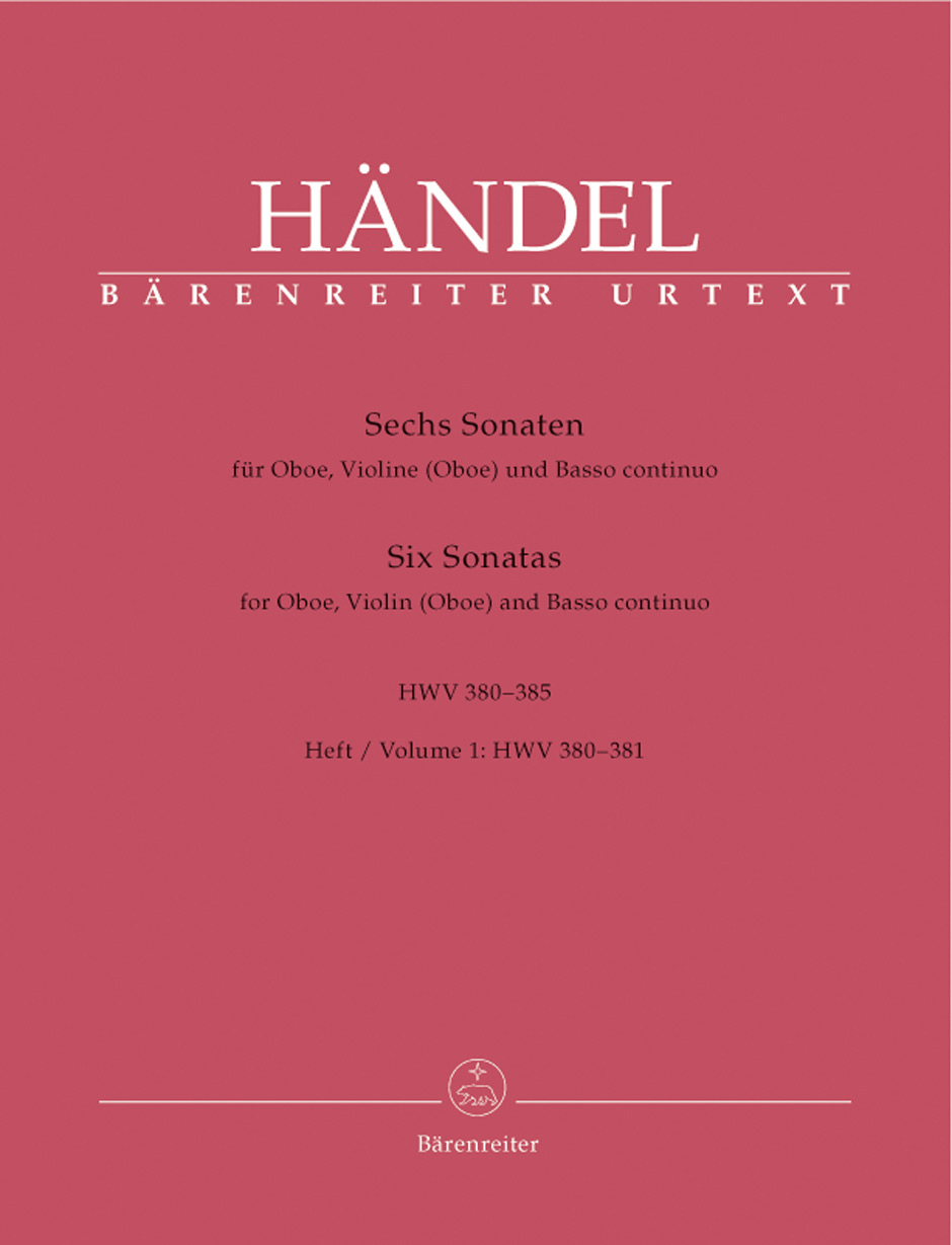 Vorderes Coverbild Sechs Sonaten für Oboe, Violine (Oboe) und Basso continuo