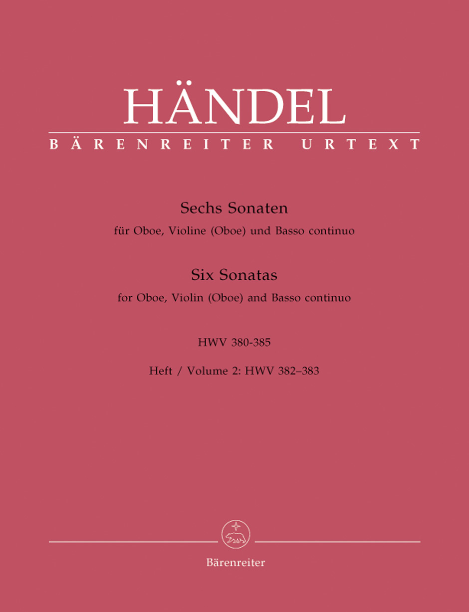 Vorderes Coverbild Sechs Sonaten für Oboe, Violine (Oboe) und Basso continuo