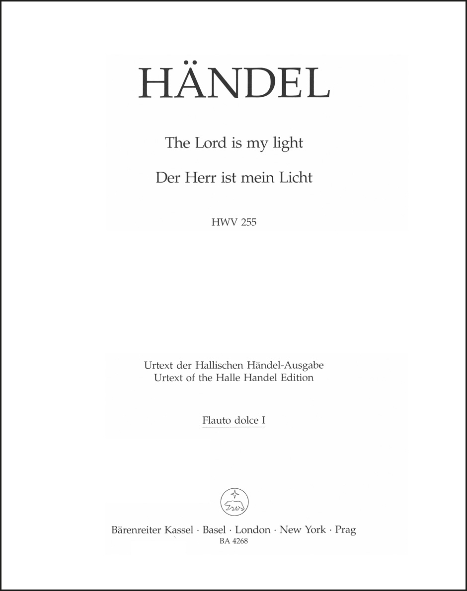 Vorderes Coverbild The Lord is my light / Der Herr ist mein Licht HWV 255