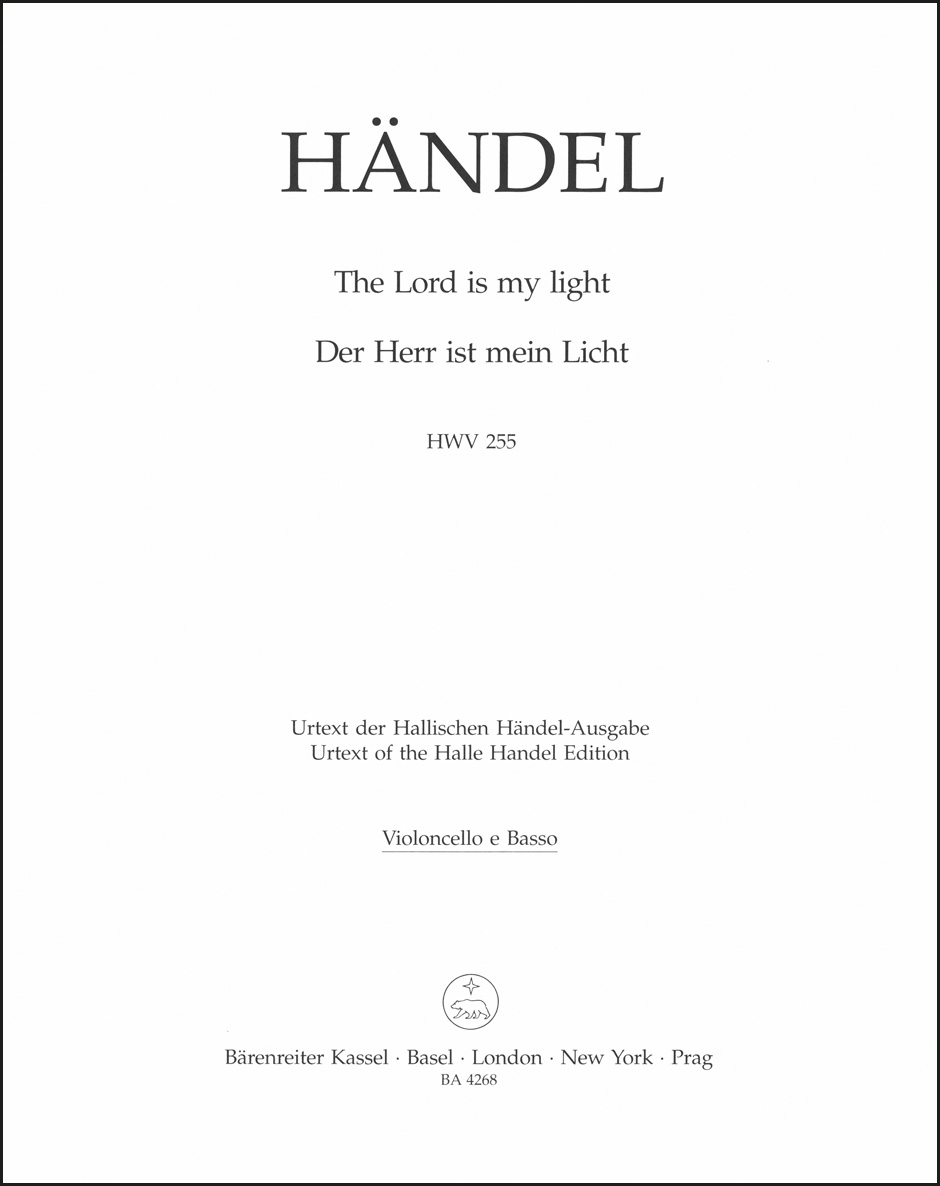 Vorderes Coverbild The Lord is my light / Der Herr ist mein Licht HWV 255