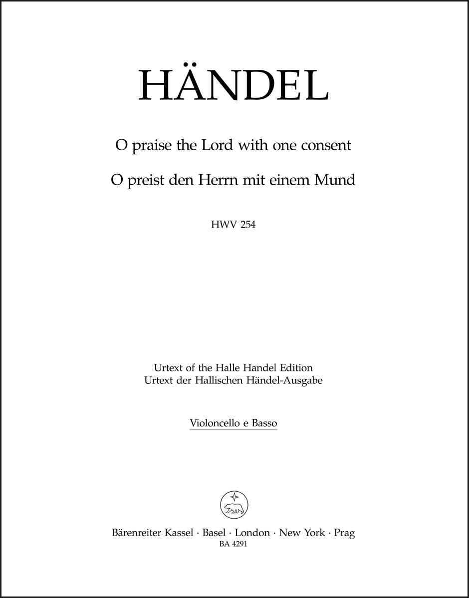 Vorderes Coverbild O praise the Lord / O preist den Herrn HWV 254
