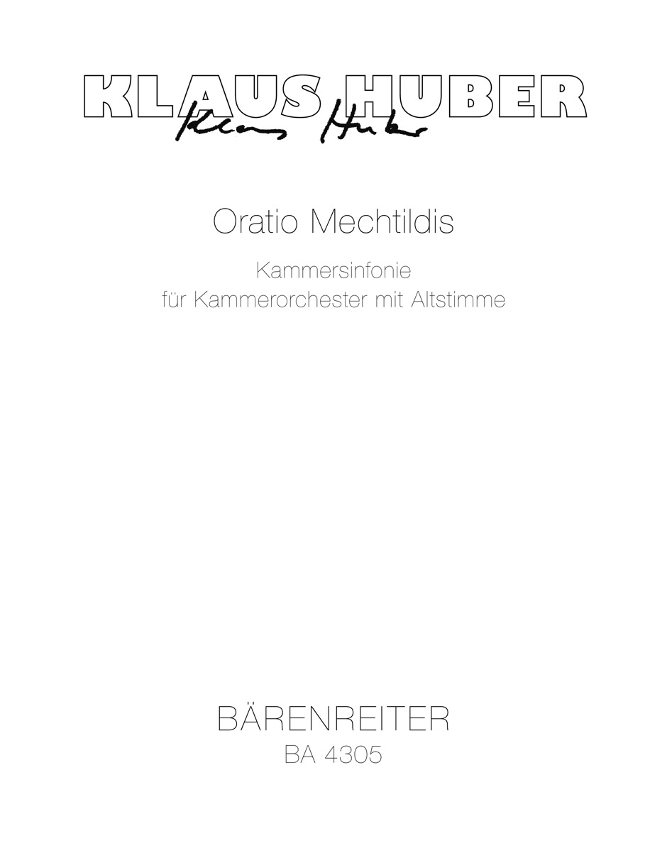 Vorderes Coverbild Oratio Mechtildis (1956/1957)