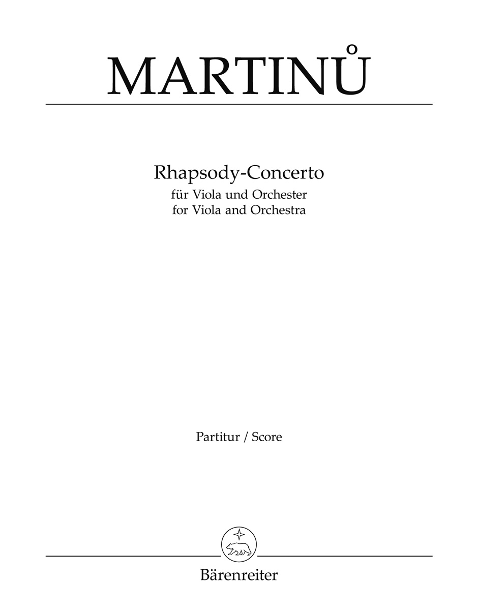 Vorderes Coverbild Rhapsody-Concerto für Viola und Orchester (1952)