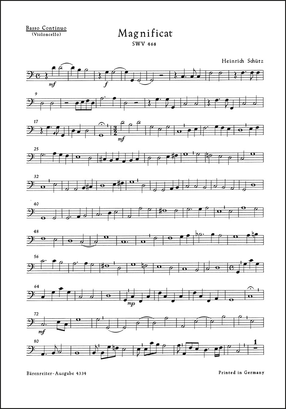 Vorderes Coverbild Magnificat SWV 468