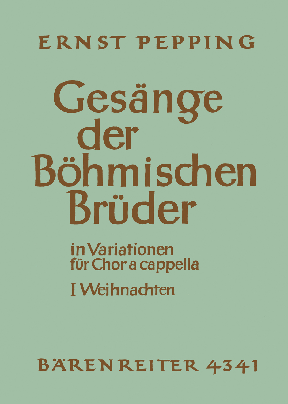 Vorderes Coverbild Gesänge der Böhmischen Brüder in Variationen, Heft 1 (1963)