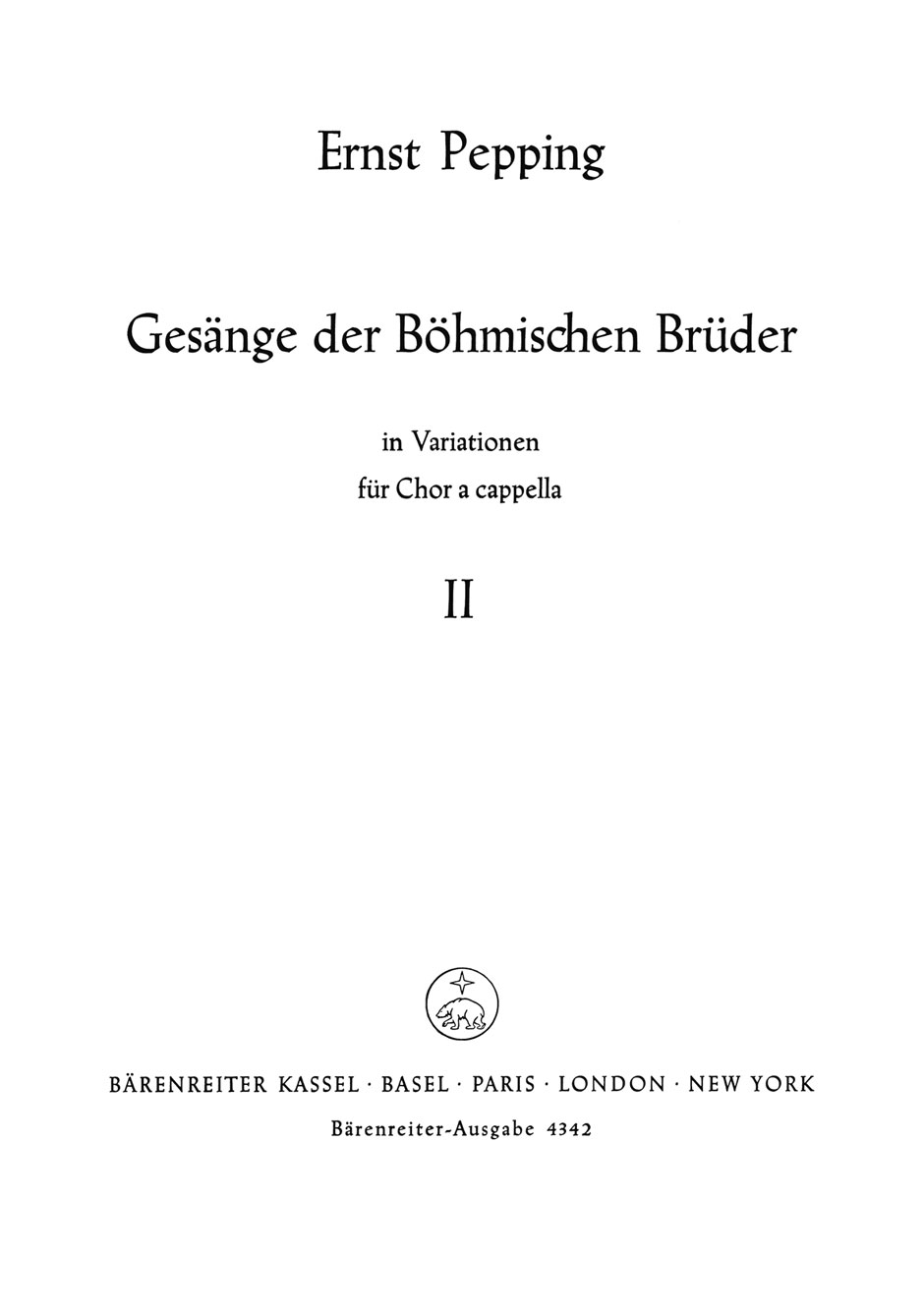 Vorderes Coverbild Gesänge der Böhmischen Brüder in Variationen, Heft 2 (1963)
