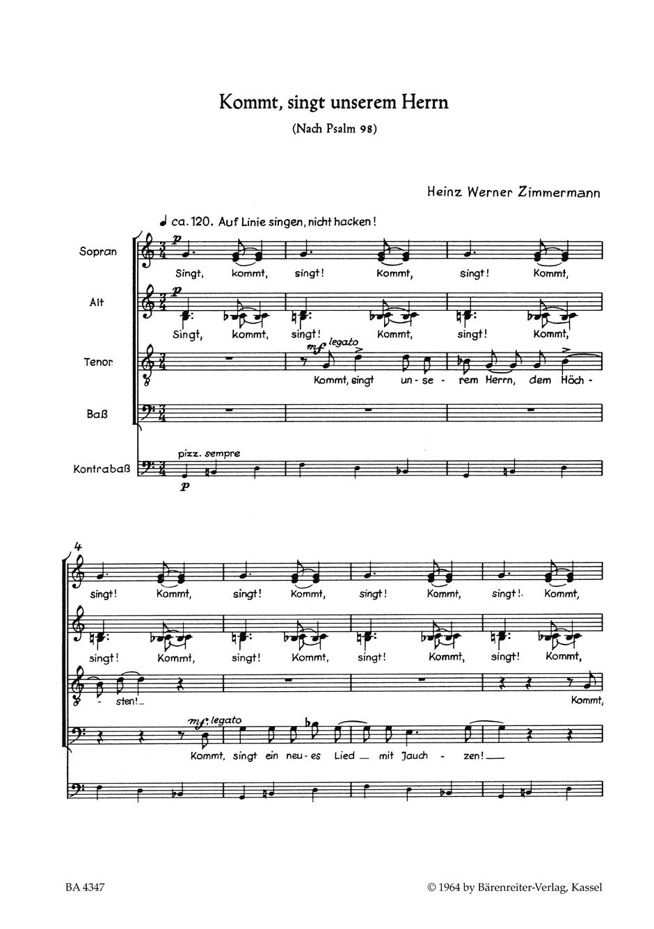 Anderes Coverbild Kommt, singt unserem Herrn (1960/1964)