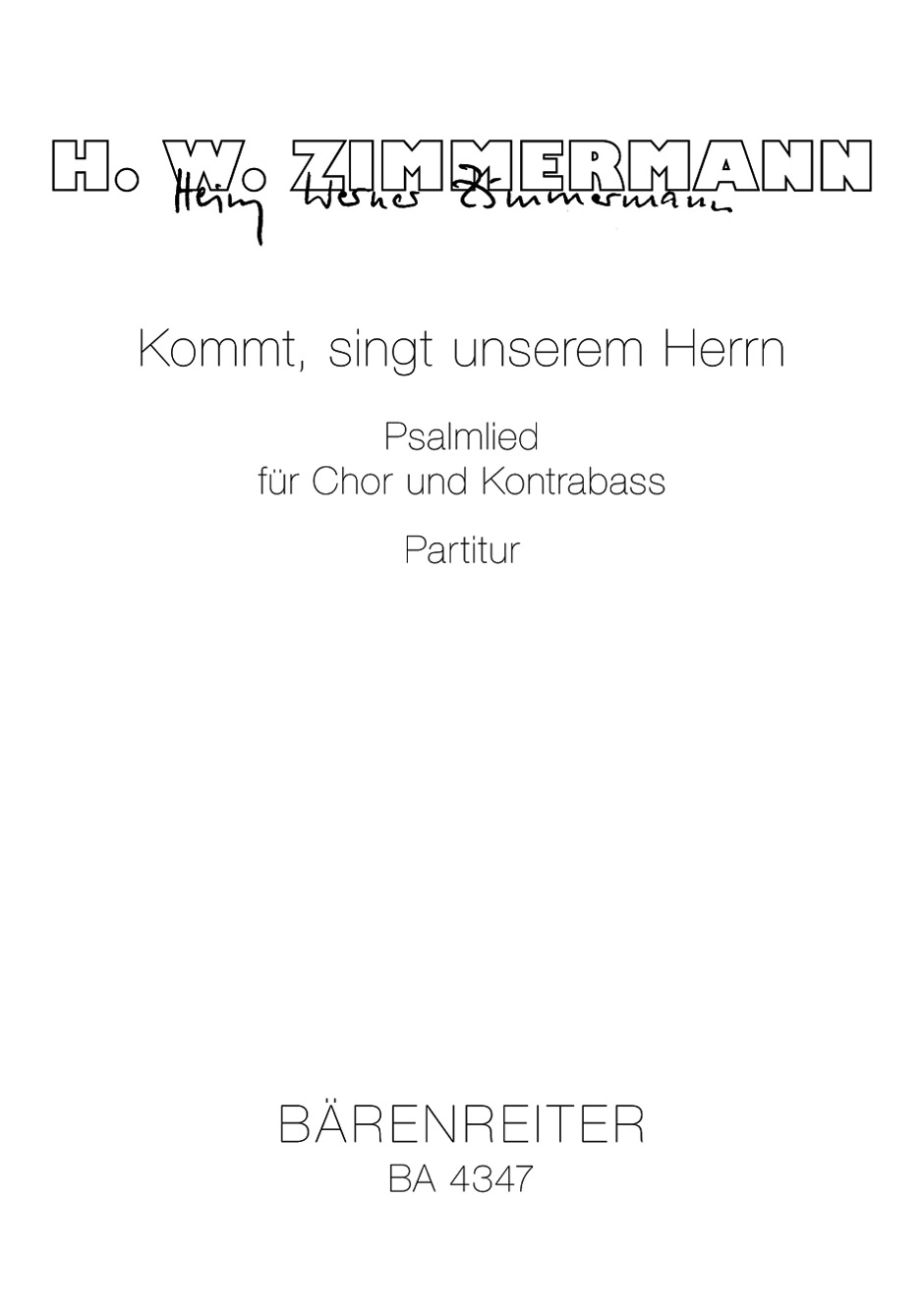 Vorderes Coverbild Kommt, singt unserem Herrn (1960/1964)