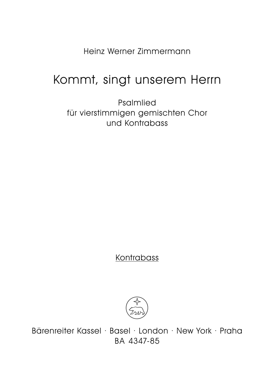 Vorderes Coverbild Kommt, singt unserem Herrn (1960/1964)