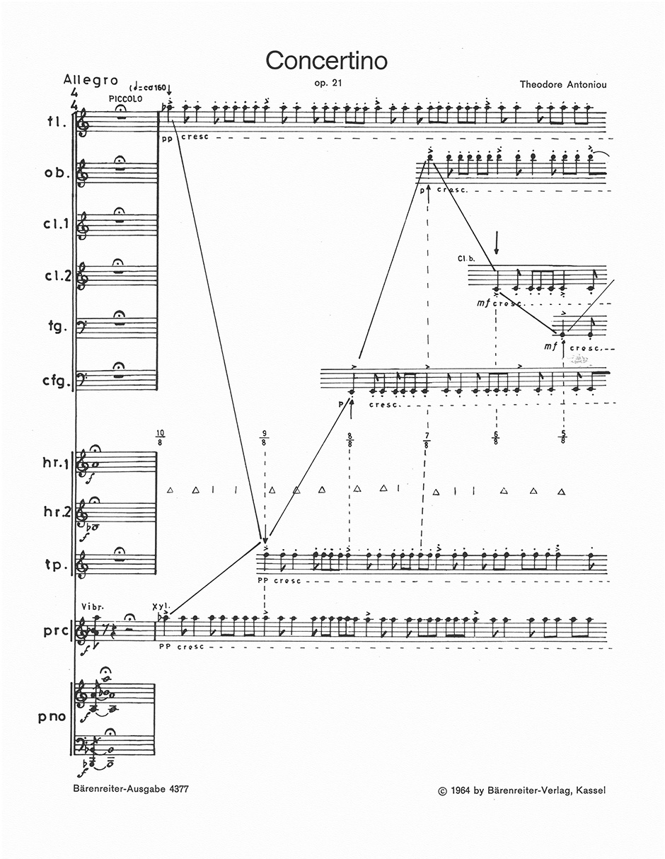 Anderes Coverbild Concertino für Klavier, Bläser und Schlagzeug op. 21 (1963)