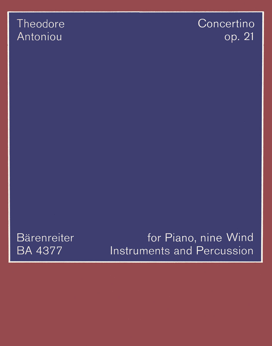 Vorderes Coverbild Concertino für Klavier, Bläser und Schlagzeug op. 21 (1963)