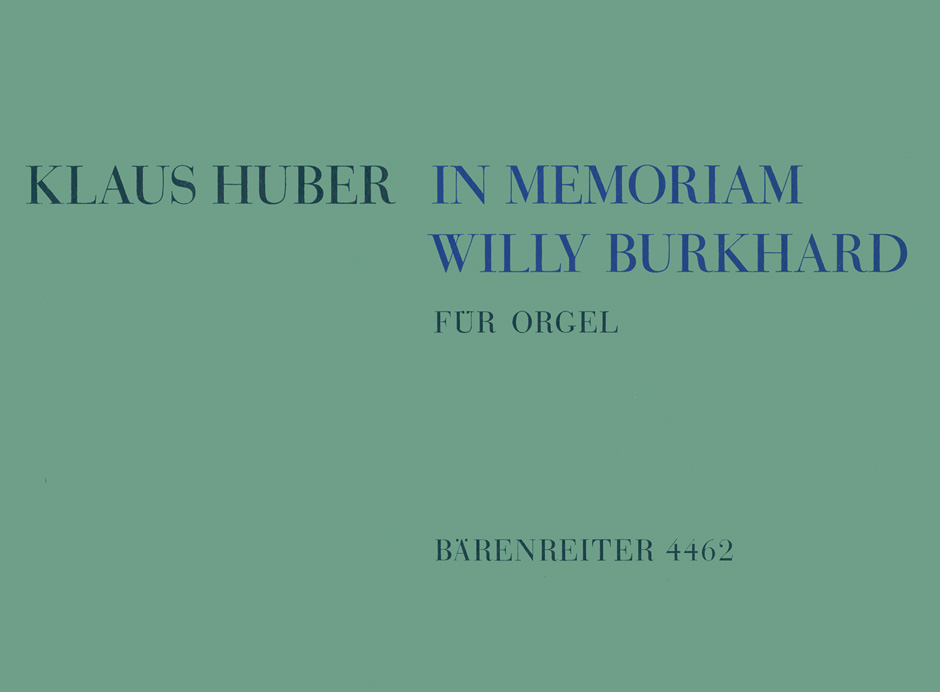 Vorderes Coverbild In memoriam Willy Burkhard (1965)