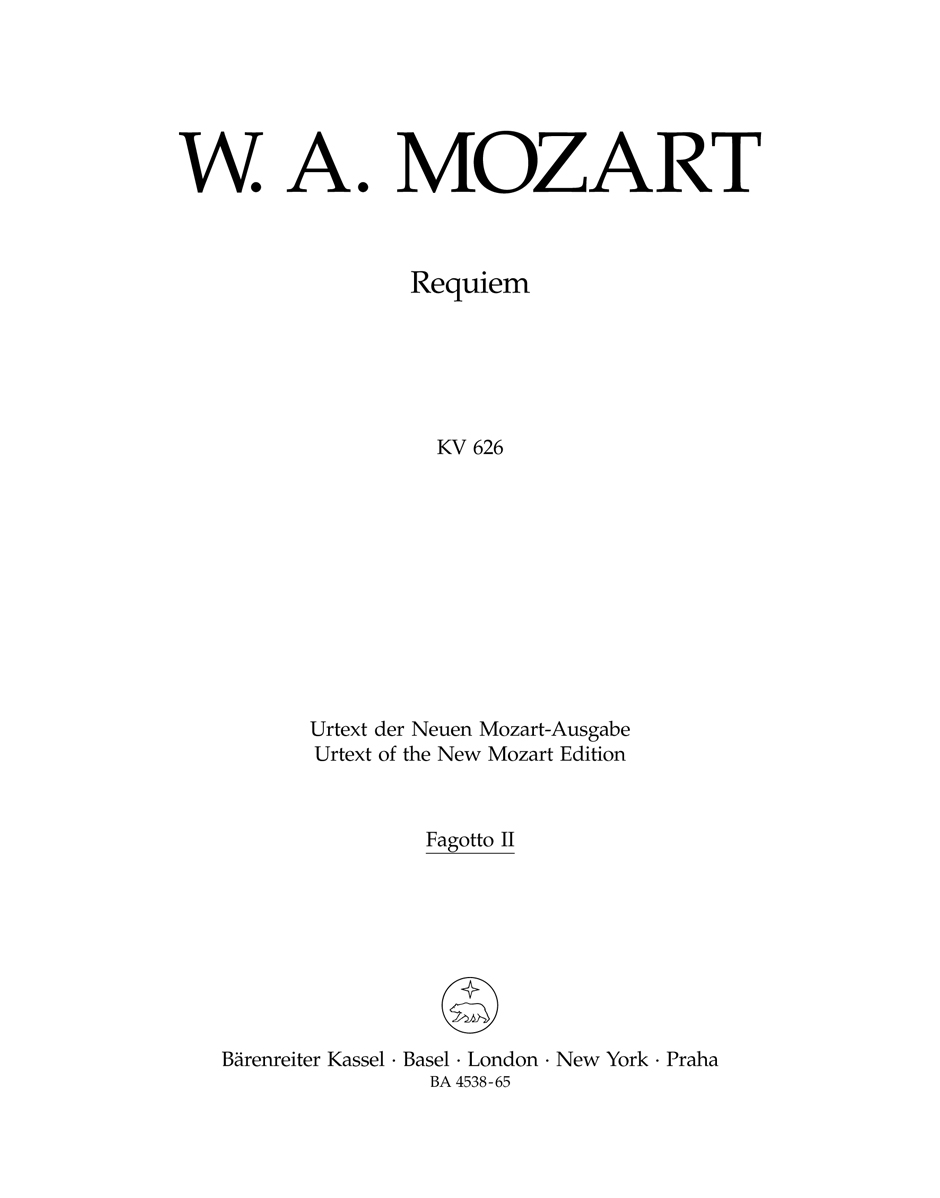 Vorderes Coverbild Requiem KV 626