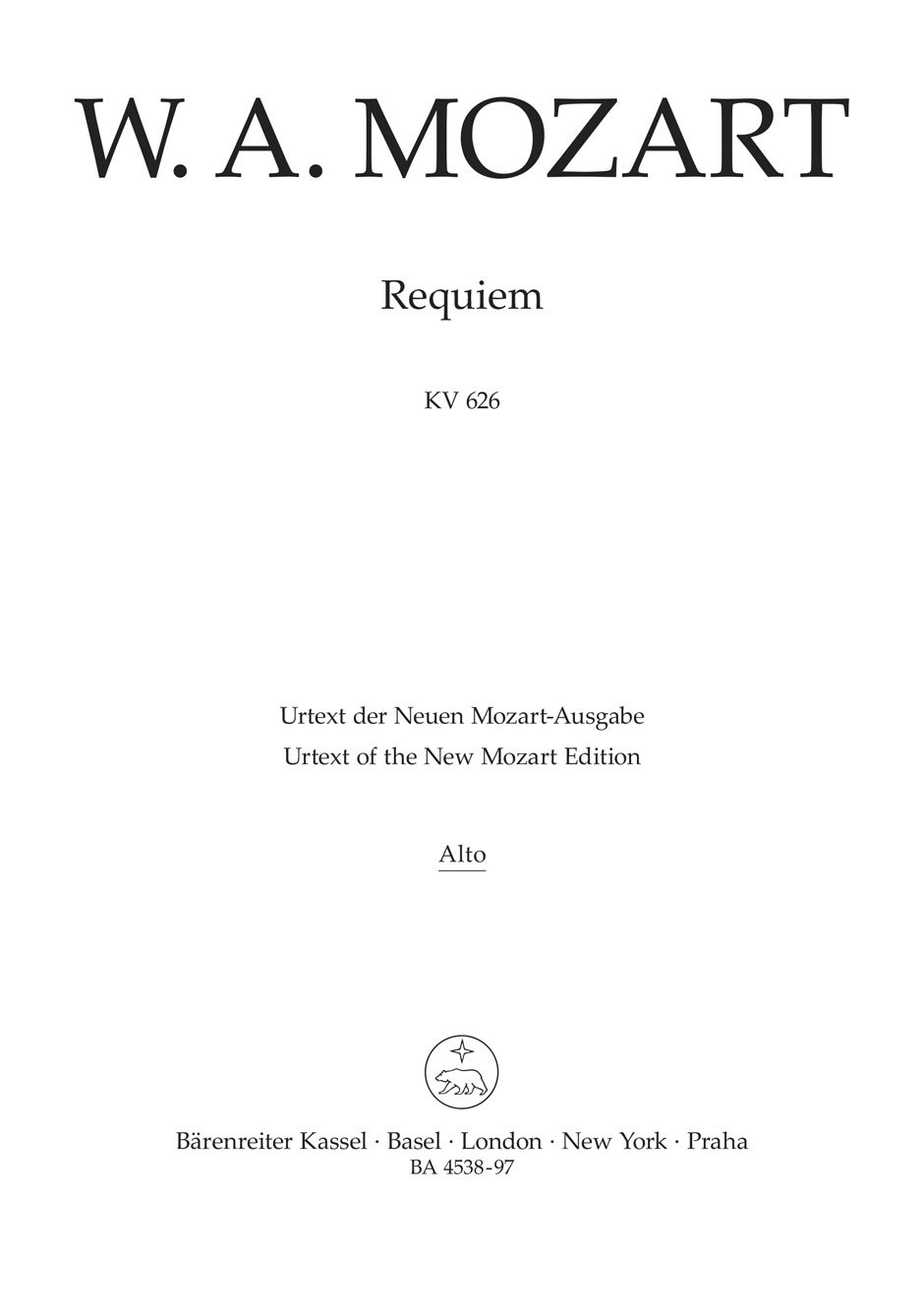 Vorderes Coverbild Requiem KV 626