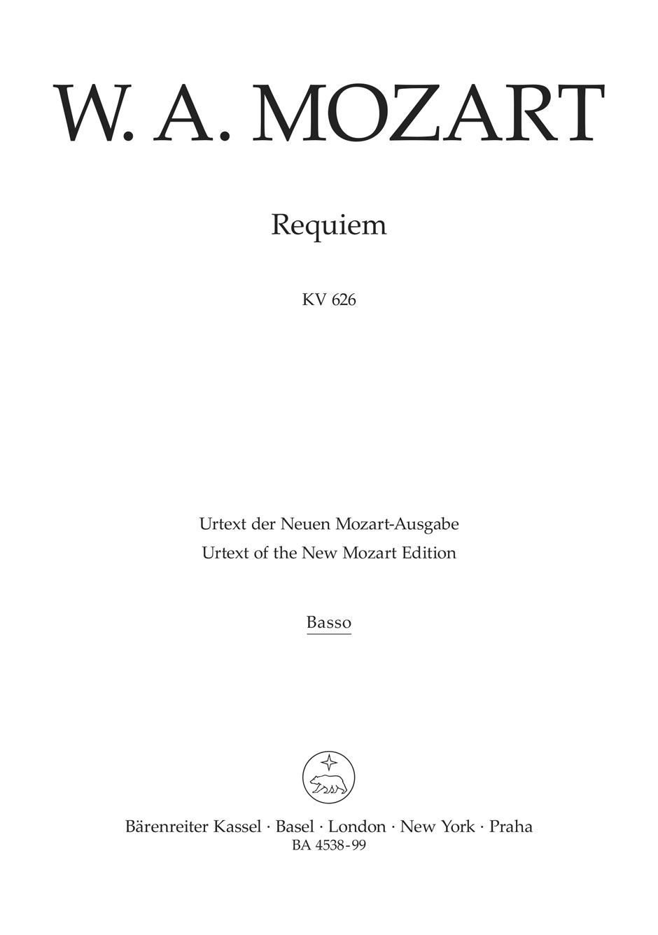 Vorderes Coverbild Requiem KV 626