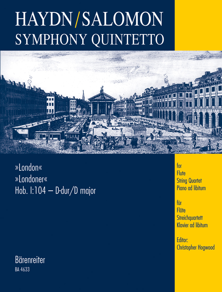 Vorderes Coverbild Symphony Quintetto für Flöte, Streichquartett und Klavier ad libitum D-Dur Hob. I:104